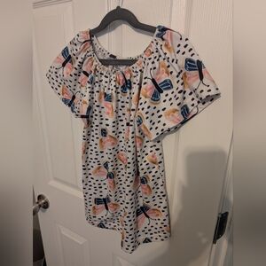 Girls Butterfly SUPER SOFT Flutter sleeve Top